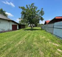 Super pozemok pre rodinný dom blízko mesta - Výhľad na zelený pozemok v Zemplínskej Širokej, ideálny na bývanie, s viditeľnými budovami.