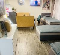 KRÁSNY DVOJPODLAŽNÝ RODINNÝ DOM NA PRENÁJOM - Obývací priestor v rodinnom dome so sedačkou, kreslom, televízorom a podlahou s dreveným dekorom.