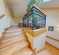 Veľkometrážny dom s wellness, bazénom a investičným potenciálom - Schodisko v rodinnom dome s podlahou s dreveným dekorom a rastlinami na poschodí.