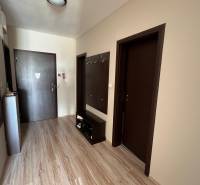 2iz byt v novostavbe Hlohovec Zľava!!! - Chodba 2-izbového bytu s podlahou s dreveným dekorom a tmavými dverami.