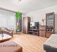 NA PREDAJ 6-IZBOVÝ RD S VEĽKÝM POZOMKOM, DOLNÝ ŠTÁL - Obývacia izba v rodinnom dome s podlahou s dreveným dekorom a pohodlným nábytkom.