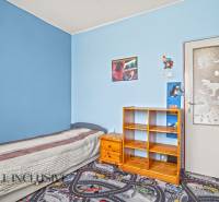 NA PREDAJ 6-IZBOVÝ RD S VEĽKÝM POZOMKOM, DOLNÝ ŠTÁL - Detská izba so svetlomodrými stenami, posteľou, drevenou policou a kobercom s motívmi ciest.