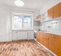 NA PREDAJ 6-IZBOVÝ RD S VEĽKÝM POZOMKOM, DOLNÝ ŠTÁL - Kuchyňa v rodinnom dome s podlahou s dreveným dekorom a bielymi stenami.