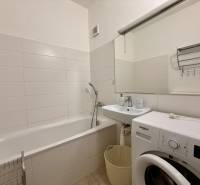 EXKLUZÍVNE - Pekný 1i byt po rekonštrukcii 38m2, loggia, Na hlinách - Kúpeľňa v 1-izbovom byte s vaňou, umývadlom a práčkou Whirlpool.