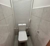 Prenajom 3 izb. bytu na Vajanskeho v NZ - Kúpeľňa so záchodom v 3-izbovom byte, obložená svetlými dlaždicami.