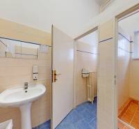 3D, kancelárske priestory od 16 m2, Grösslingova ul., Staré Mesto - Kancelárie s umývadlom, obkladmi a sprchovým kútom, podlaha s keramickým dekorom.