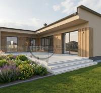 NA PREDAJ NOVOSTAVBA moderný 4-izbový rodinný dom v Malých Levároch - Rodinný dom na Agátovej ulici v Malých Levároch s terasou a záhradou plnou kvetov.