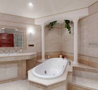 Veľkometrážny byt na Slavíne s výhľadom na mesto - Luxusná kúpeľňa na ulici Havlíčkova v 5 a viac izbovom byte, veľká vaňa.