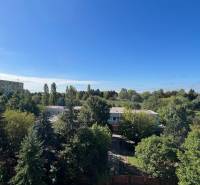 3-izbový byt na prenájom, 87 m2, Beethovenova ul. Nitra - Pohľad na Beethovenovu ulicu v Nitre s výhľadom na zeleň a budovy.