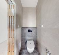 Krásny priestranný 4 izb. RD bungalov 114,25 m2 pozemok 536 m2, Senec - Toaleta s obkladom v rodinnom dome a vedľajšou tehlovou priečkou.