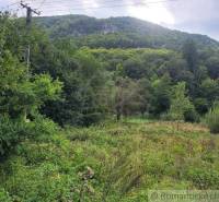 Stavebný pozemok pod lesom končiaci potôčikom v krásnom prírodnom pros - Zalesnené pozemky na bývanie v Beluši s pohľadom na svahovité kopce.