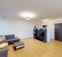 RADO I 4-izbový byt 97 m2 + loggia I Ivanka pri Dunaji  - Obývacia izba s pohovkou, podlaha s dreveným dekorom, televízor, 4-izbový byt.