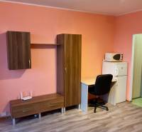 I prenájom Útulne zariadená garsónka s loggiou – Petržalka - Garsónka s nábytkom, písacím stolom, mikrovlnkou a podlahou s dreveným dekorom.