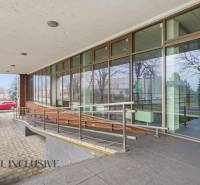 Na prenájom podnikateľský priestor, Topoľníky - Vstupné priestory obchodných priestorov v Topoľníkoch s rampou a prosklenou fasádou.