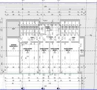 NA PREDAJ moderné byty / 41 m²/  v prvom rade od mora, ostrov PAG - Pôdorys podlažia rekreačného apartmánu s parkovacími miestami a technickými miestnosťami.