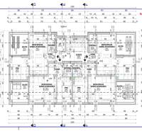 NA PREDAJ moderné byty / 41 m²/  v prvom rade od mora, ostrov PAG - Pôdorys rekreačného apartmánu s detailmi miestností a rozmermi.