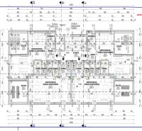 NA PREDAJ moderné byty / 41 m²/  v prvom rade od mora, ostrov PAG - Pôdorys rekreačného apartmánu so štyrmi obývacími priestormi a balkónmi.