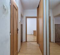 AstonReal:  predaj 2-izbový byt 54 m2, Poprad - Západ, Komenského - Chodba 2-izbového bytu s dverami a podlahou s dreveným dekorom.