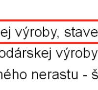 Pruské – Investičný pozemok v komasácii - Legenda k výrobným územiam vrátane priemyselnej výroby a skladovania.