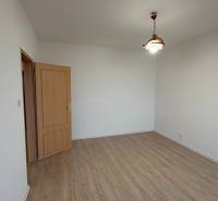 PRENÁJOM - 1 izbový byt v Šali na prenájom  - Izba v 1-izbovom byte s bielymi stenami a podlahou s dreveným dekorom.