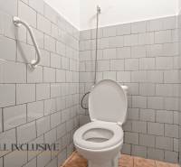 NA PREDAJ 4-IZBOVÝ RD NA VEĽKOM POZEMKU, VRAKÚŇ - Toaleta s bielymi obkladačkami a držiakom v Rodinnom dome.