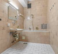 Predaj 4-izbový byt, 102m2, terasa 50m2, Bratislava-centrum, Gorkého - Kúpeľňa so staršími obkladačkami a vaňou v 4-izbovom byte.