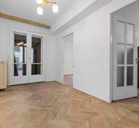 Predaj 4-izbový byt, 102m2, terasa 50m2, Bratislava-centrum, Gorkého - Interiér 4-izbového bytu s podlahou s dreveným dekorom.