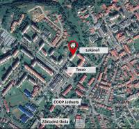 Zariadený 3-izb. byt, Stará Ľubovňa, Mierová ul. - Letecký pohľad na Mierovú ulicu a okolie v Starej Ľubovni.