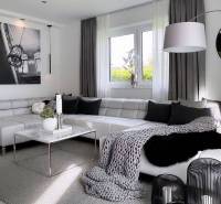 TOTO je Váš nový domov - 3 izbový byt Sereď  - Štýlová obývacia izba s rohovou sedačkou a dekoračnými prvkami v 3-izbovom byte.