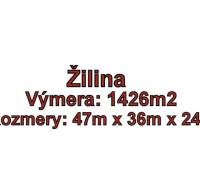 Pozemok s výmerou 3510m2  - ŽILINA - Žilina ponúka overené komerčné pozemky o rozlohe 1426 m², rozmery 47x36x24m.