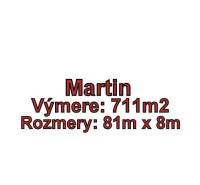 MARTIN - Záturčie pozemok o výmere 711m2 - Rekreačné pozemky Martin: rozloha 711 m², rozmery 81x8 m, overený člen.