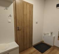 2-izbový byt na predaj, Vráble – sídl. Lúky, 56 m2 - Vstupná chodba v 2-izbovom byte, podlaha s dreveným dekorom a praktické vešiaky.