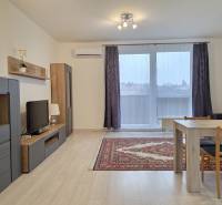 PREDAJ - 3 izbový byt blízko centra - Pivovarská ulica Nitra - Obývacia izba v 3-izbovom byte s podlahou s dreveným dekorom a veľkými oknami.