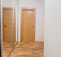 MODERNÝ 3i byt, CUBICON GARDENS, BALKÓN, PARKING, Rudolfa Mocka - Kombinácia podlahy s dreveným dekorom, dverí a vstavaných skríň v 3-izbovom byte.