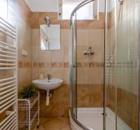 Pekná Garsónka, CENTRUM, REKONŠTRUKCIA,Vajanského nábrežie,Staré Mesto - Kompaktná kúpeľňa s moderným sprchovým kútom a umývadlom v garsónke.