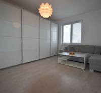 SLNEČNÝ 2i byt, REKONŠTRUKCIA, 2 X SAMOST.IZBA, BALKÓN, Haburská ulica - Obývacia izba v 2-izbovom byte s veľkou skriňou a pohodlnou sedačkou.