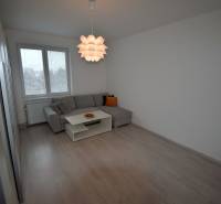 SLNEČNÝ 2i byt, REKONŠTRUKCIA, 2 X SAMOST.IZBA, BALKÓN, Haburská ulica - Obývacia izba v 2-izbovom byte s pohovkou a dekoratívnym svietidlom.