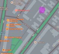 SAMOSTATNÁ GARÁŽ ( 16 m2 ), Gemerská ulica, NIVY, Ružinov - Na mape je zobrazená oblasť na Gemerskej ulici, vrátane Garáže a okolitých prevádzok.