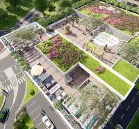 1i - 2i - 3i BYTY V NOVOSTAVBE | NITRA - MLYNARCE - Strešná terasa s kvitnúcou záhradou nad Kmeťovou ulicou v Nitre.