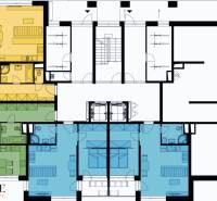 1i - 2i - 3i BYTY V NOVOSTAVBE | NITRA - MLYNARCE - Pôdorys prvého nadzemného podlažia, vrátane štyroch bytových jednotiek.