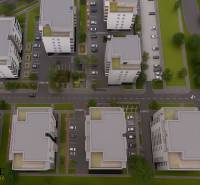 1i - 2i - 3i BYTY V NOVOSTAVBE | NITRA - MLYNARCE - Pohľad zhora na bytové domy, ulice a zeleň v Nitre, na Kmeťovej.