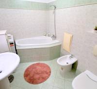 EXKLUZÍVNE, Štýlový 2i byt,, Hviezdoslavovo námestie, Staré.Mesto  - Kúpeľňa s vaňou, bidetom a záchodom, na ulici Hviezdoslavovo námestie v 2-izbovom byte.