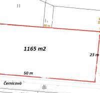 PREDAJ SP V LIMBACHU - 1165 m2 - Mapa pozemku na ulici Cintorínska, vhodný na bývanie, rozloha 1165 m².
