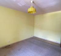 Na predaj veľký 3-izbový byt s lodžiou v Detve - Novosady - Izba v 3-izbovom byte s bledozelenými stenami a žltým lustrom.