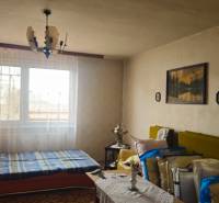 Predaj 4 izbový rodinný dom Šulekovo  - Izba v rodinnom dome s posteľou, lustrom, tabuľami a pohovkou.