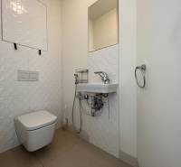 NUERA︱PANORAMA CITY- Veľký 3-izbový byt s výhľadom na hrad - Toaleta s podomietkovým zásobníkom a malým umývadlom v 3-izbovom byte.