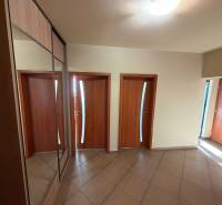 4-izb. byt, Wolkrova, Petržalka, 7.p./8 - Vstupná hala so zrkadlovou skriňou a dverami v 4-izbovom byte.