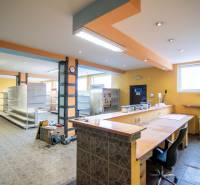 Prenájom haly / obchodno-skladových priestorov – Šenkvice, Nádražná ul - Interiér skladov a hál so vstupnou recepciou, regálmi a osvetlením.