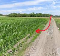 Predám pozemok v Mostovej - 2244m2  - Cesta na ulici Pozemky, vhodná na bývanie, vedľa zelenajúceho sa poľa, Orechová.