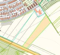 Predám investičný pozemok v Šali -  vhodné na IBV - Mapa lokality na ulici Fraňa Kráľa, ukazujúca výstavbu domov a urbanistickú zónu.